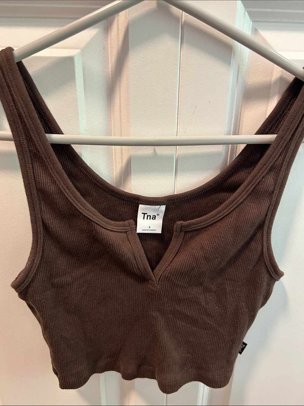 TNA Chocolate Ribbed V-Notch Scoop Tank